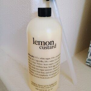 BNWT philosophy LEMON CUSTARD SHAMPOO, SHOWER GEL, BUBBLE BATH JUMBO SIZE